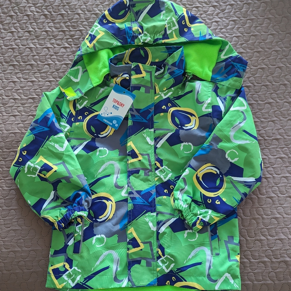 Top&Sky Kids Fleece Lined Rain Jacket